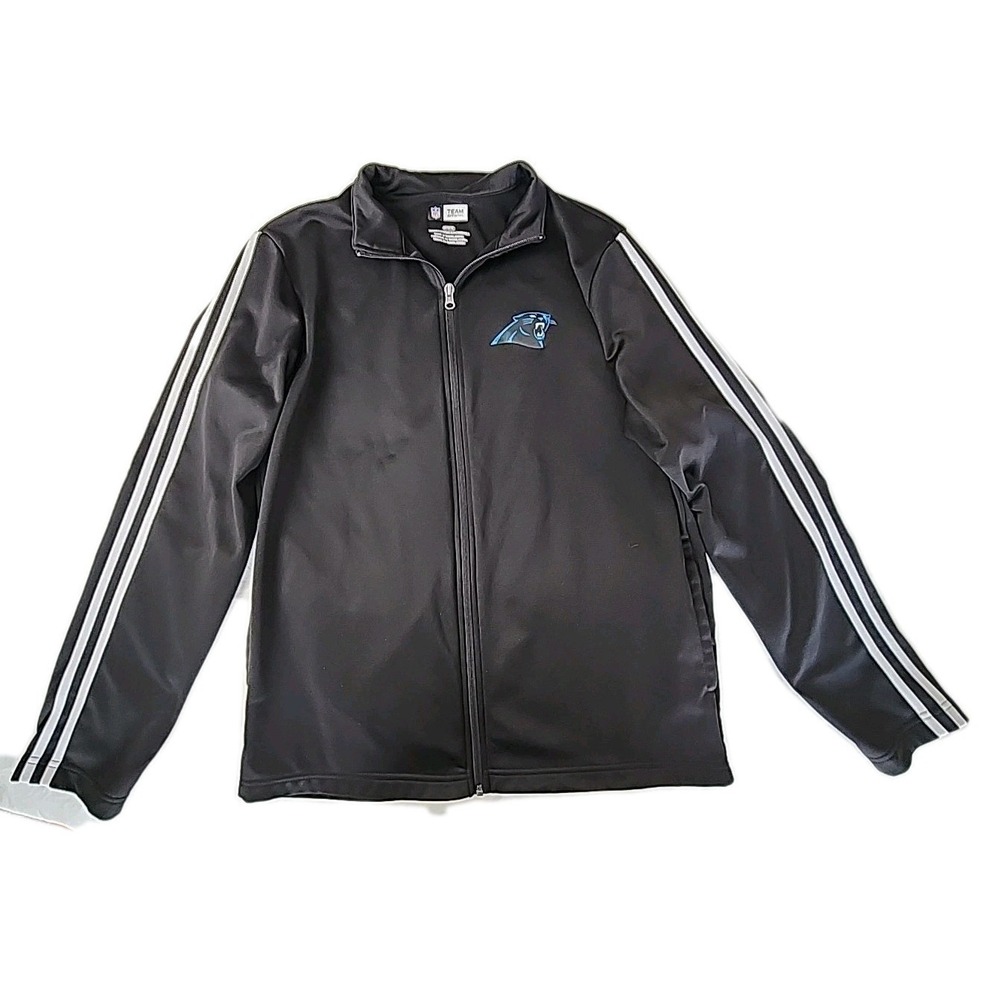 Carolina Panthers NFL Team Apparel Men's Med. Full-Zip Long Sleeve Jacket‎ Black